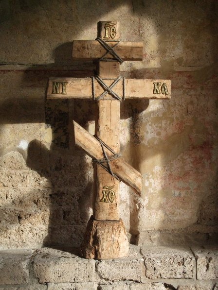 Wooden Cross at Sopoćani Monastery, Serbia