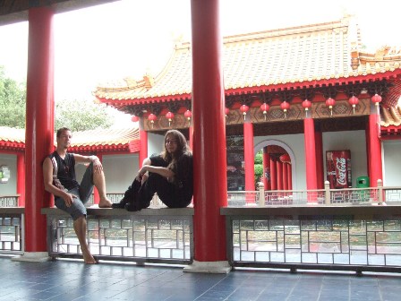 Ivan and Andy at the Chinese Gardens, Singapore