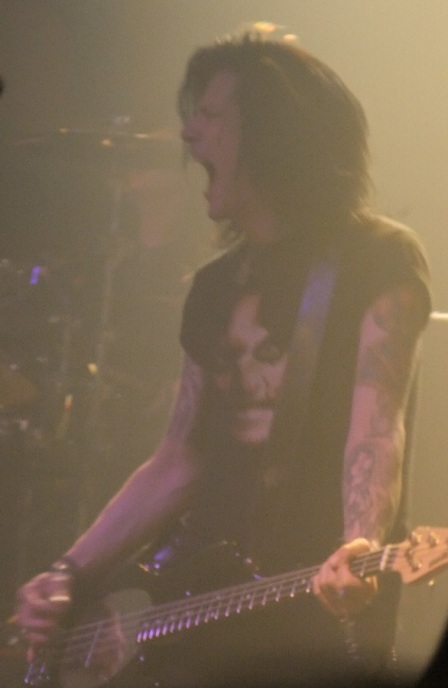 Todd Kerns with an Alice Cooper shirt - playing on Slash band