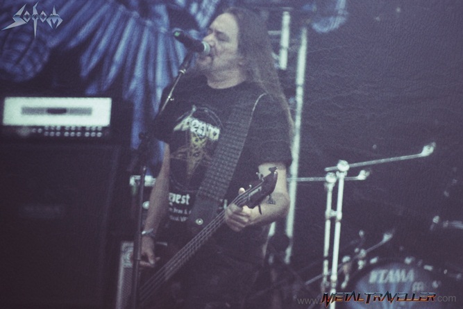 Tom Angelripper from Sodom on stage in Clisson