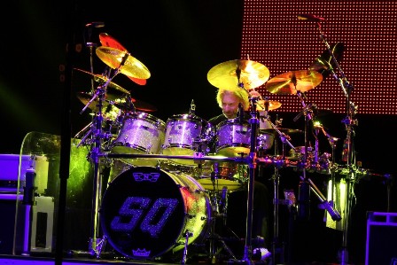 Matt Letley on drums with Status Quo