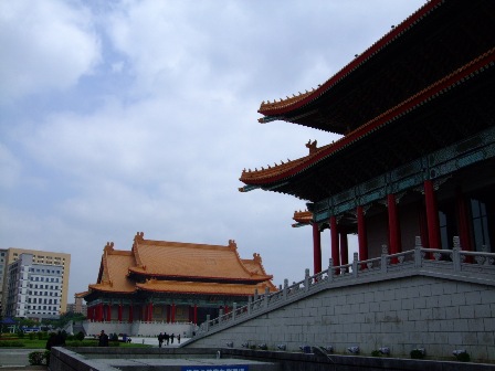 Twin Buildings at Liberty Square: National Concert Hall and the National Theatre, Taipei, Taiwan, Republic of China