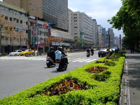 Flowers in Taipei's streets