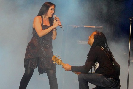 Anders Kjølholm on bass with Tarja