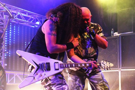 TIgor Gianola and Udo Dirkschneider live at the Divan Du Monde in Paris, with U.D.O.