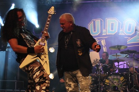 Igor Gianola and Udo Dirkschneider at the Alcatraz Metal Festival, live with U.D.O.