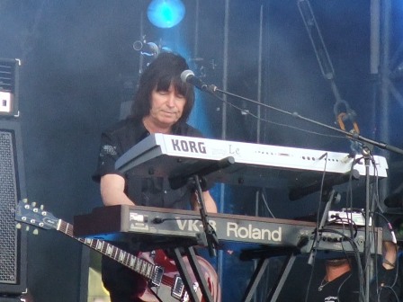 Paul Raymond from U.F.O. playing keyboards live at Wacken Open Air