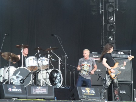 Andy Parker, Phil Mogg and Pete Way with U.F.O. in Wacken