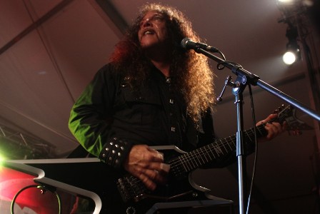 Geoff Thorpe on guitar with Vicious Rumors