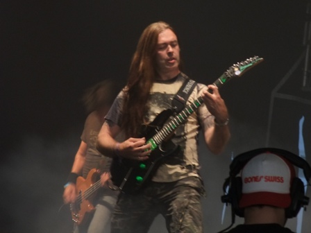 Frank Blackfire as a guest from Whiplash live at Wacken Open Air