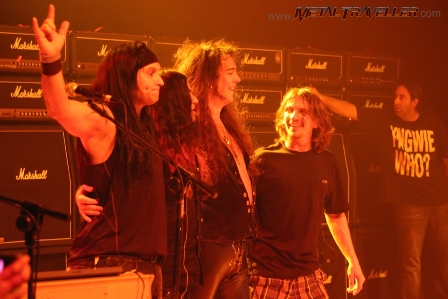 Yngwie Malmsteen and his band: Ralph Ciavolino, Nick Marino and PPatrick Johansson