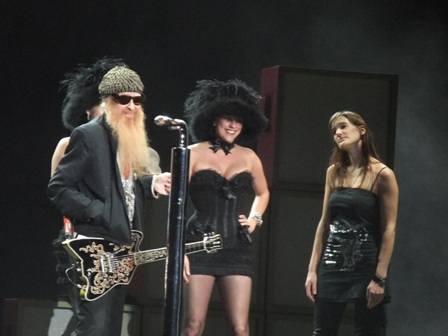 Billy Gibbons with some girls in Paris